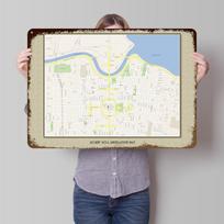 Silent Hill Revelation Map Metal Poster Customized Wall Art Retro Vintage Metal Signs for Man Cave Home Decoration Ornaments 20x30cm（7.8x11.8inch）