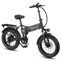 Maxtrun Polaris Fat Tires Folding Electric Bicycle 500W Motor 48V13AH Battery 20 Inch Off-Road Tires 45KM Max Range 120KG Load Electric Bike juoda