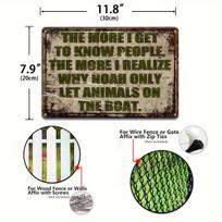 Vintage Noahs Ark Humor Iron Sign Only Animals Left on Boat Weatherproof for Home Bar Garage Man Cave x Inch 20x30cm（7.8x11.8inch）