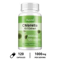 Chlorella Extract Capsules, 10:1 High Concentration 1000mg Algae Extract, Nutritional Supplement 120*1