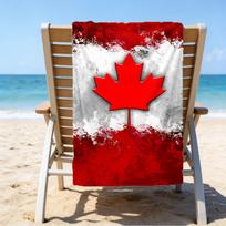 Canada's Red Maple Leaf Microfiber Beach Towel, Lightweight And Quick-Dry, for Summer Travel, Beach Essential, Swimming Pool Outdoor 70cmx140cm(27x55inch)