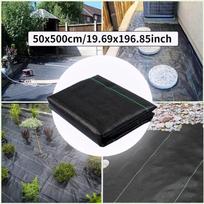 Polypropylene Weed Barrier Fabric Black Woven Grow Mulch Film  Driveway Control 5x0.5m