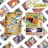 100 vnt. Pokemon kortelių Blizgančios VSTAR GX EX VMAX MEGA TAG TEAM Energija Treneris Charizard Pikachu Kolekcija Kovos kortelė S01 30PCS - VMAX