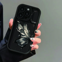 Telefono dėklas, skirtas iPhone 16 13 11 Pro Max iPhone 11 13 16 Samsung S24 Ultra Samsung A54 Redmi note 12 11 Infinix Case iPhone 7&8 juoda