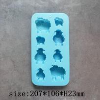8 skylutes aveles šokolado kepimo forma Mieli gyvuliniai saldainiai sausainiai fudge silikono formos torto dekoras gėrimo ledo padėklas virtuvės įrankis