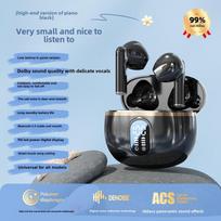 Naujos belaidės „Bluetooth“ ausinės TWS belaidės į ausį įdedamos stereofoninio skaitmeninio ekrano gyvenimas J08 juoda