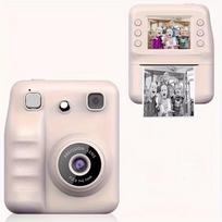 New mini instant photo digital camera for children, new thermal printing camera toy rožinė