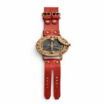 Brass Sundial Compass Handmade Leather Steampunk Watch Christmas, Father’s Day, Birthdays, Anniversaries Gift for Husband
