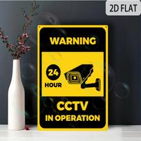 HD Metal Tin Sign Warning  Hour CCTV In Operation Security Metal Wall Art 20x30cm（7.8x11.8inch）