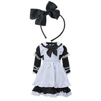 Kids Costume For Halloween With Bow And Lace Design For Fairy Tale Performances ChildS juoda