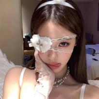1PC Halloween Lace Cross Eye Mask Dark Gothic Style Bow Heart Face Cover Accessory for Women Cosplay Party Costume