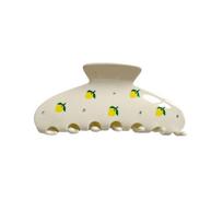 Glossy Acetate Hair Barrettes Floral Decor Shark Hair Clips Casual Fruit Hair Claw Clips  For Girls Style-4