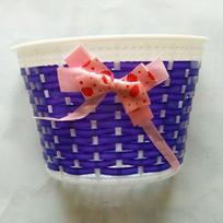 Hand Woven Scooter Handlebar Basket Multicolors Bike Front Carrier  Bike Basket 14