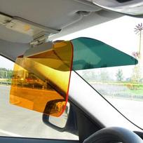 HD Anti-Sunlight Day Night Vision Car Sun Visor UV Fold Flip Down Front Window Shade 32*12cm šviesiai geltonos spalvos