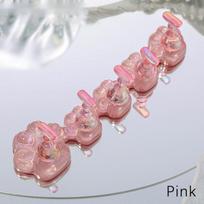 Cat Claw Nail Stand for Press on Nails Aurora Resin Showing Shelves Nail Display Magnetic Holder Manicure Organizer Tools rožinė