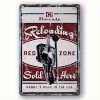 Vintage Hornady Reloading Redzone Metal Sign -  Retro Aluminum Wall Decor for Home Bar, Cafe, Garage & for Man Cave - Waterpr 20x30cm（7.8x11.8inch）