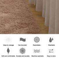 Door mats,Velvet carpet Bedroom girl living room soft and fluffy fluffy carpet non-slip carpet mat,Shallow camel
