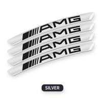 4 vnt./rinkinys Aliuminio lydinio sportinis emblema Automobilio ratlankio lipdukai Mercedes Benz A180 A200 A260 W203 W210 W211 W204 C E S CLS