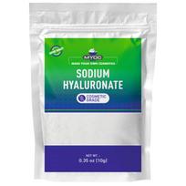 MYOC Sodium Hyaluronate Powder - 10 g - cosmetic grade hyaluronic acid for DIY serum, moisturiser and anti-aging formulations