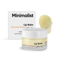 Minimalistinis SPF 30 lūpų balzamas su keramidais ir hialurono rūgštimi | Lūpų apsauga ir maitinimas | Moterims ir vyrams | 8 g, balkšvas