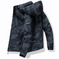 Men's Camouflage Windproof Workwear Jacket - Detachable Windbreaker for Spring & Autumn, Trendy Sport Climbing Style 5XL
