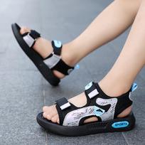 Kids' Odor-Resistant Velcro Sandals, Non-Slip, Lightweight, for Boys Aged 6-12, Perfect for Outdoor and Beach Activities. 30