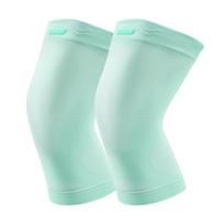 LS0311 Hot Selling Breathable Anti Slip Knee Sleeves Knitted for Summer Running Knee Brace Support Guard Protector S žalia