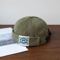 Hat Bonnet  Hat Solid Color Polar Bear Women Skullcap Korean Style Beanie Hats Men Docker Cap Cloth žalia