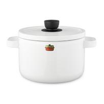Fuji Enamelware Deep Casserole Solid 22cm White SD-22DW-W balta