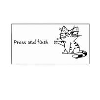 Self-adhesive Bathroom Decal PVC Wall Sticker Cute Design Cartoon Sticke  Toilet Water Tank StyleA