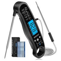 Digital Kitchen Food Thermometer for Meat Thermometer with 2 Probes for BBQ Cooking Fast & Precise Thermometer Tools Backlight juoda