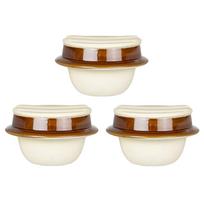 Set of 3 Lidded Rice Cooker Containers x Suitable for Direct Heat (Single Serving) [14 8.5cm] balta