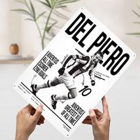 Alessandro Del Piero Skardos Plakatas Individualus Sienų Menas Vintažiniai Metalo Ženklai Retro Skardos Plokštelė Dekoravimui Estetiškas Namas 20x30cm（7.8x11.8inch）