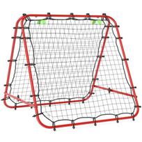 Futbolo treniravimo tinklas su atmušimo funkcija, reguliuojamas 5 lygiais, 100x95x90 cm, raudonas