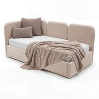 Lova LUNA-L + Čiužinys SAPNAS 2 XL|90x200|Smėlio #8|Boucle