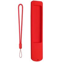 Silicone Case Remote Control Cover Anti-Scratch TV Remote Cover with Anti-lost Lanyard Protective Skin Sleeve for Xiaomi XMRM-ML raudona