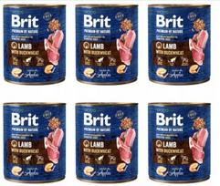 Brit Premium by Nature su ėriena ir grikiais, 6 x 800 g