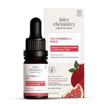 Juicy Chemistry 10% Vitamin C + EGCG Serum, 10ml | Brightening & Antioxidant Face Serum | Brightens Skin Tone | Reduces Hyperpigmentation | Healthy
