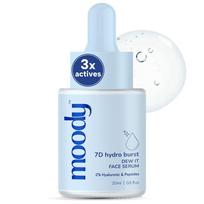 Moody 2% Hyaluronic Face Serum with Niacinamide Peptides For Dewy Hydrated & Plumped Skin With 7D Hydro Burst | Daily Hydrating Face Serum For Boun
