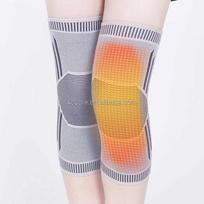 Graphene Knee Pads Neoprene Heat Knitted Sleeve Soft Flexible Fitness Protection for Outdoor Exercise Warm Sock S šviesiai pilka spalva