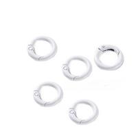 5 Pcs Colorful O Ring Keychain Clips 25mm Spring Clasp DIY Openable Round Carabiner  Dog Chain balta