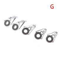 5 vnt. Meškerės antgalio žiedo žiedo vedlio rinkinys, skirtas žvejybai lauke Inner diameter 2.8mm