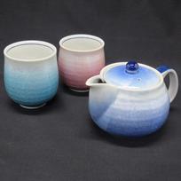 Waza no Kura Pair Teacup and Teapot Kutani Silver Brand Japanese Made in Japan Set, Ware, Glaze, Ceramic, Name, Tableware,