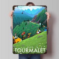 Kelionė į Tourmalet Skardos Plakatas Individualus Sienų Menas Vintažiniai Metalo Ženklai Retro Skardos Plokštelė Namų Dekoro Aksesuarams Namas 20x30cm（7.8x11.8inch）