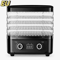 5 Layers Fruit Dryer Thermostatic Food Dehydrator Machine for EU/US/UK DIY Food Production Black-EU