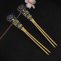 Hair Disk Ancient Style Female Pearl Hairpins Hanfu Hair Sticks Women Hair Fork Hair Accessories A