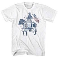 John Wayne Patriotic White Unisex T-shirt XXXXL gray