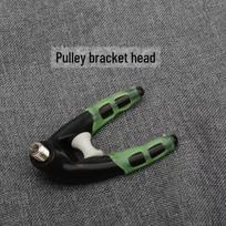 Šviečianti ančiuko snapo galvutė meškerės laikiklis su neslystančia dviguba šakute Pulley bracket head iron screw type gray