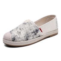„Espadrilles“ kvėpuojantys plokščiapadžiai moteriški batai „Canvas Slip on Loafers“ Patogūs, puošnūs, laisvalaikio darbiniai plokščiapadžiai moteriški lengvi vairavimo vaikščiojimo batai 36 white