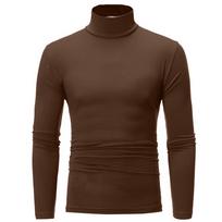 Men's Warm T-shirt Long Sleeved Warm Top Winter Sweater Warm Sports Shirt Casual Underwear High Neck Shirt Sports Top Sports Shirt L kava